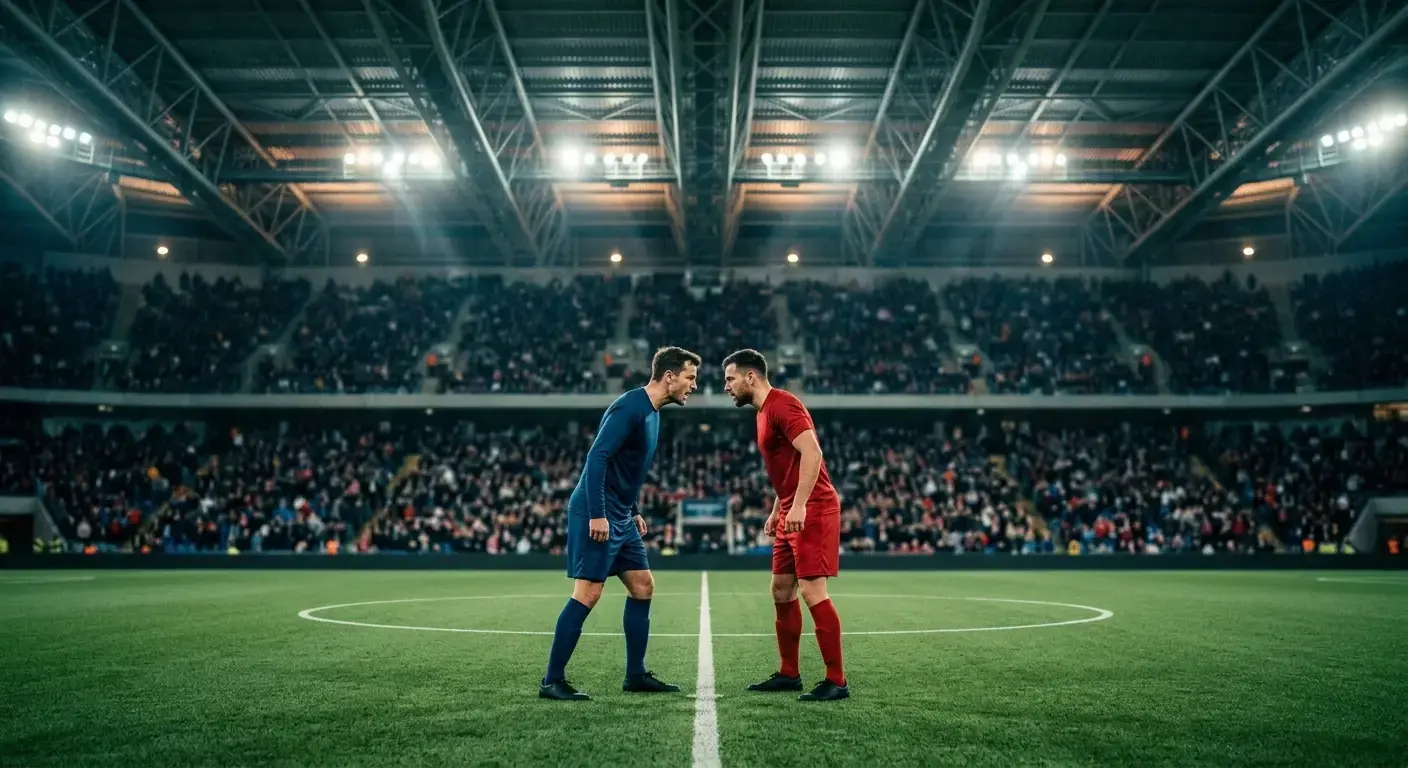 Nogometaša Francije in Španije pred začetkom polfinalne tekme SP 2026 v Dallasu