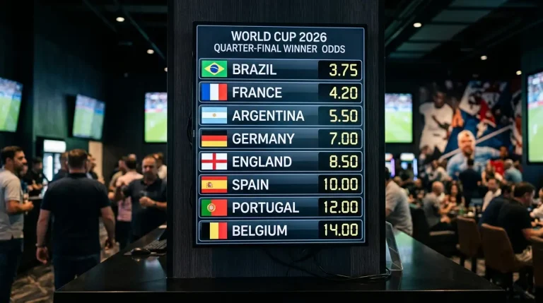 Kvote zmagovalca SP 2026 pred četrtfinalom — Francija 2.75, Argentina v igri